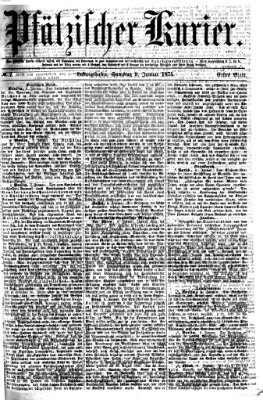 Pfälzischer Kurier Samstag 9. Januar 1875