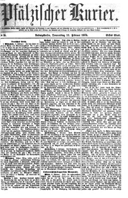 Pfälzischer Kurier Donnerstag 11. Februar 1875