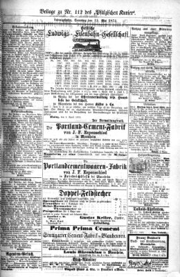 Pfälzischer Kurier Samstag 15. Mai 1875