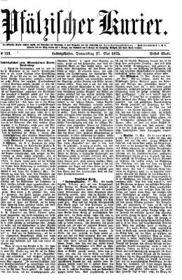 Pfälzischer Kurier Donnerstag 27. Mai 1875