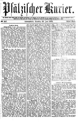 Pfälzischer Kurier Samstag 26. Juni 1875