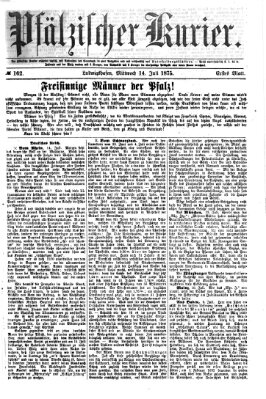 Pfälzischer Kurier Mittwoch 14. Juli 1875