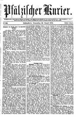 Pfälzischer Kurier Donnerstag 19. August 1875