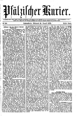 Pfälzischer Kurier Mittwoch 25. August 1875