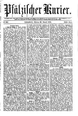 Pfälzischer Kurier Montag 30. August 1875