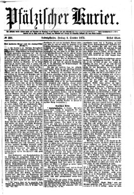 Pfälzischer Kurier Freitag 8. Oktober 1875