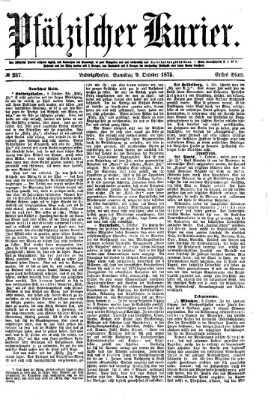 Pfälzischer Kurier Samstag 9. Oktober 1875