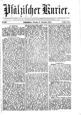 Pfälzischer Kurier Dienstag 2. November 1875