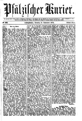 Pfälzischer Kurier Dienstag 9. November 1875