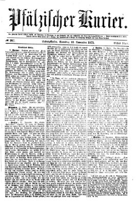 Pfälzischer Kurier Samstag 13. November 1875