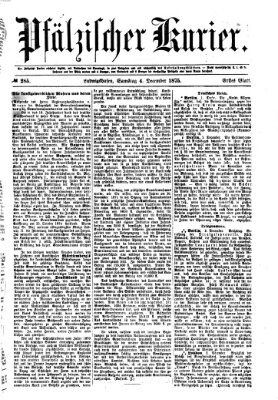 Pfälzischer Kurier Samstag 4. Dezember 1875