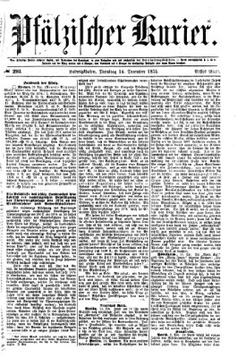 Pfälzischer Kurier Dienstag 14. Dezember 1875