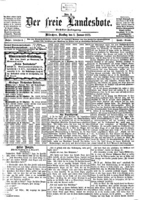 Der freie Landesbote Dienstag 5. Januar 1875