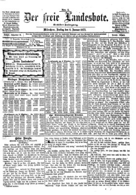 Der freie Landesbote Freitag 8. Januar 1875