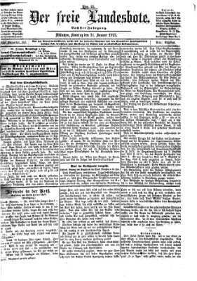 Der freie Landesbote Sonntag 31. Januar 1875