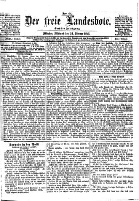 Der freie Landesbote Mittwoch 24. Februar 1875