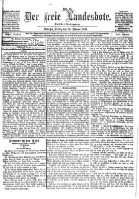 Der freie Landesbote Freitag 26. Februar 1875