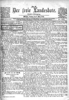 Der freie Landesbote Samstag 6. März 1875