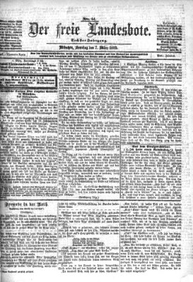 Der freie Landesbote Sonntag 7. März 1875