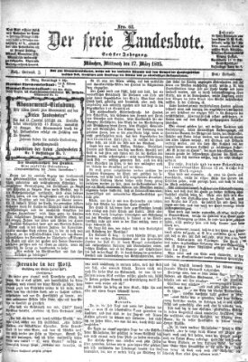 Der freie Landesbote Mittwoch 17. März 1875