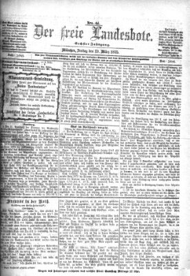 Der freie Landesbote Freitag 19. März 1875