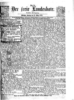 Der freie Landesbote Sonntag 28. März 1875