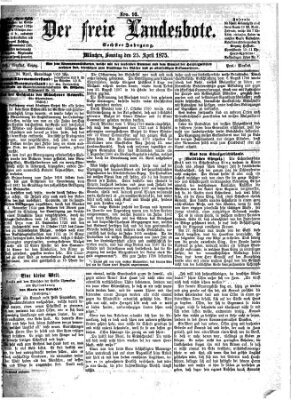 Der freie Landesbote Sonntag 25. April 1875