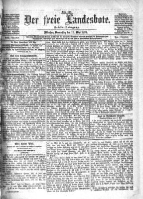 Der freie Landesbote Donnerstag 13. Mai 1875