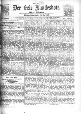 Der freie Landesbote Donnerstag 20. Mai 1875