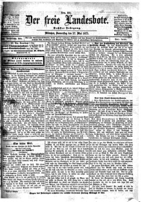 Der freie Landesbote Donnerstag 27. Mai 1875