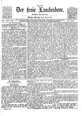 Der freie Landesbote Mittwoch 9. Juni 1875