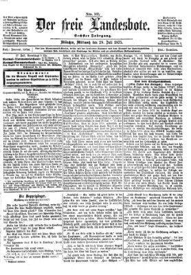 Der freie Landesbote Mittwoch 28. Juli 1875