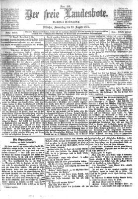 Der freie Landesbote Donnerstag 19. August 1875