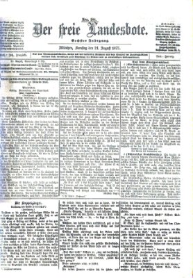 Der freie Landesbote Samstag 21. August 1875