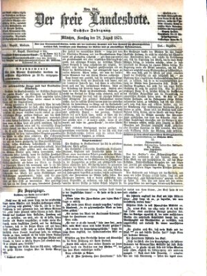 Der freie Landesbote Samstag 28. August 1875