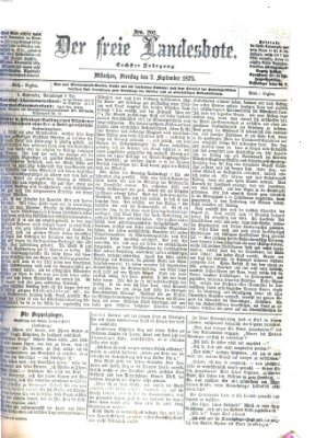 Der freie Landesbote Dienstag 7. September 1875