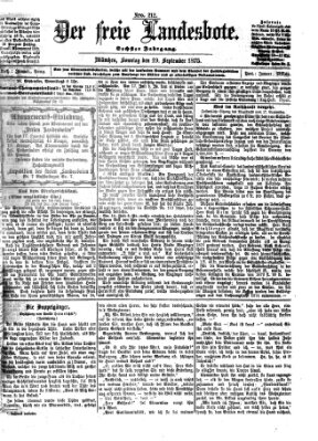 Der freie Landesbote Sonntag 19. September 1875