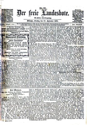 Der freie Landesbote Dienstag 28. September 1875