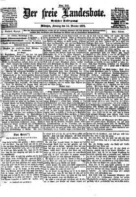 Der freie Landesbote Sonntag 24. Oktober 1875