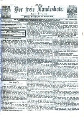 Der freie Landesbote Donnerstag 28. Oktober 1875