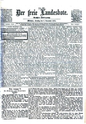 Der freie Landesbote Samstag 6. November 1875