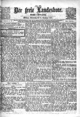 Der freie Landesbote Donnerstag 25. November 1875