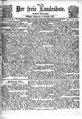 Der freie Landesbote Dienstag 14. Dezember 1875