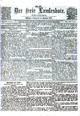 Der freie Landesbote Freitag 24. Dezember 1875