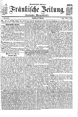 Fränkische Zeitung (Ansbacher Morgenblatt) Samstag 9. Januar 1875