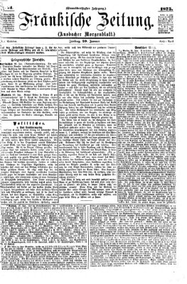 Fränkische Zeitung (Ansbacher Morgenblatt) Freitag 29. Januar 1875