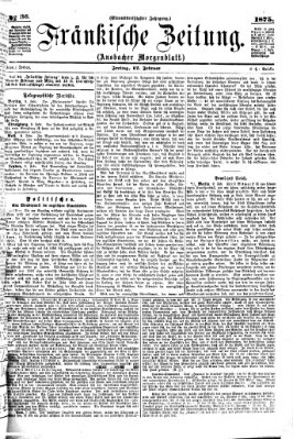 Fränkische Zeitung (Ansbacher Morgenblatt) Freitag 12. Februar 1875