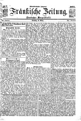 Fränkische Zeitung (Ansbacher Morgenblatt) Dienstag 2. März 1875