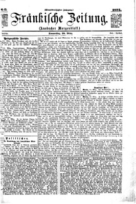 Fränkische Zeitung (Ansbacher Morgenblatt) Donnerstag 18. März 1875