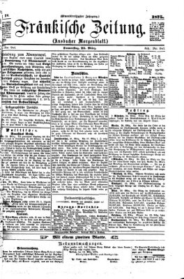 Fränkische Zeitung (Ansbacher Morgenblatt) Donnerstag 25. März 1875